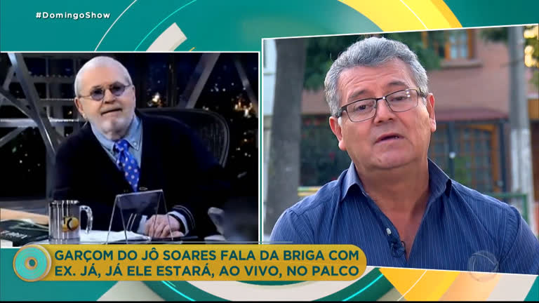 Ex Garcom De Jo Soares Manda Recado Para O Apresentador Recordtv R7 Domingo Show Com Geraldo Luis