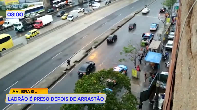 Suspeito é preso durante arrastão na Avenida Brasil