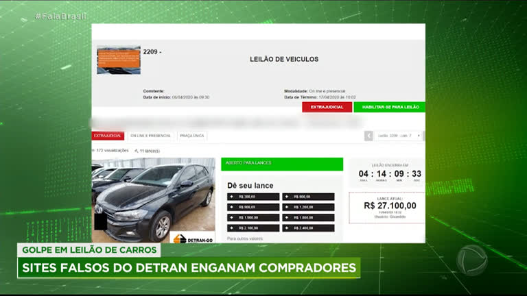 Vídeo: Estelionatários criam sites falsos do Detran para enganar compradores