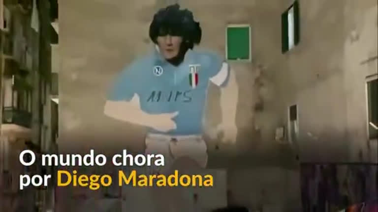 Vídeo: Fãs, da Argentina até a Itália, fazem homenagem a Diego Maradona