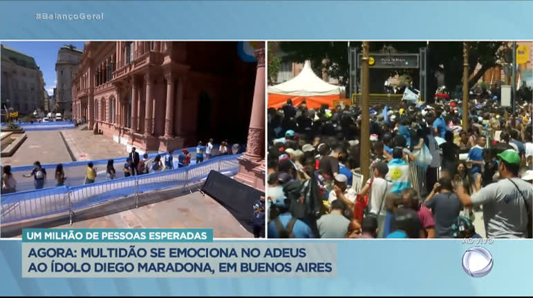 Vídeo: Multidão se concentra em frente à Casa Rosada para último adeus a Maradona