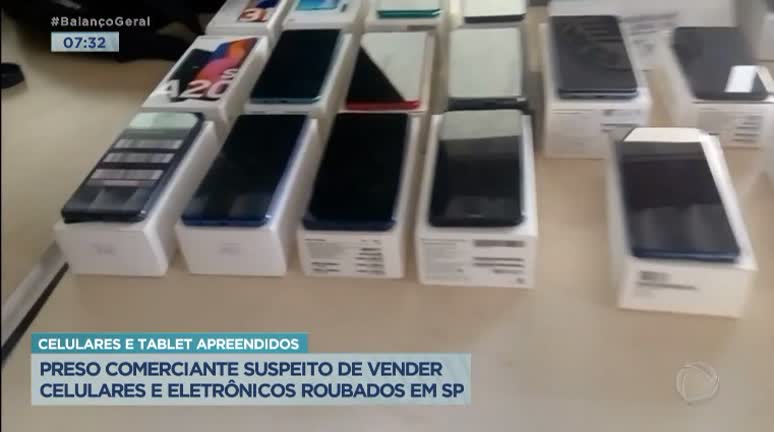 Vídeo: Preso comerciante suspeito de vender celulares e eletrônicos roubados
