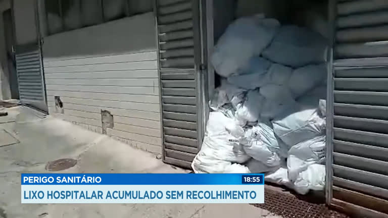 Vídeo: Hospital João 23 sofre com sacos de lixo hospitalar acumulado