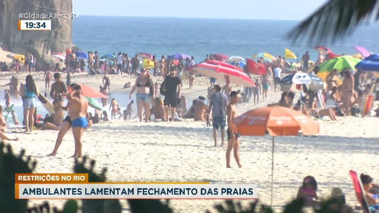 Vídeo: Rio: Prefeitura interdita praias, veta ônibus fretados e proíbe estacionamento na orla