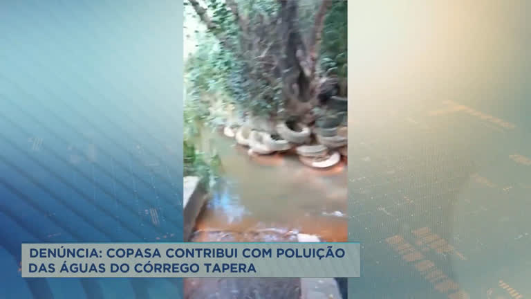 Vídeo: Moradores acusam Copasa de poluir córrego na Grande BH