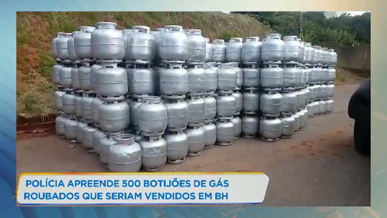 Vídeo: Polícia recupera carga roubada de 500 botijões de gás