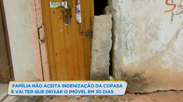 Vídeo: Família não aceita indenização da Copasa e tem que deixar imóvel