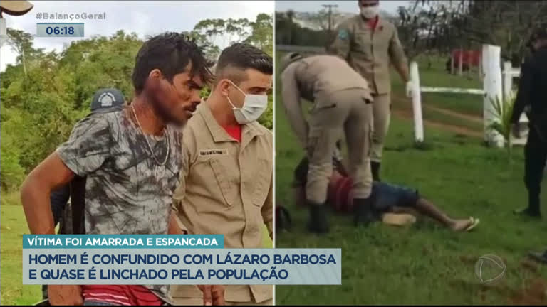 Confundido com Lázaro, homem é espancado em Campo Grande. Foto: Reprodução/TV