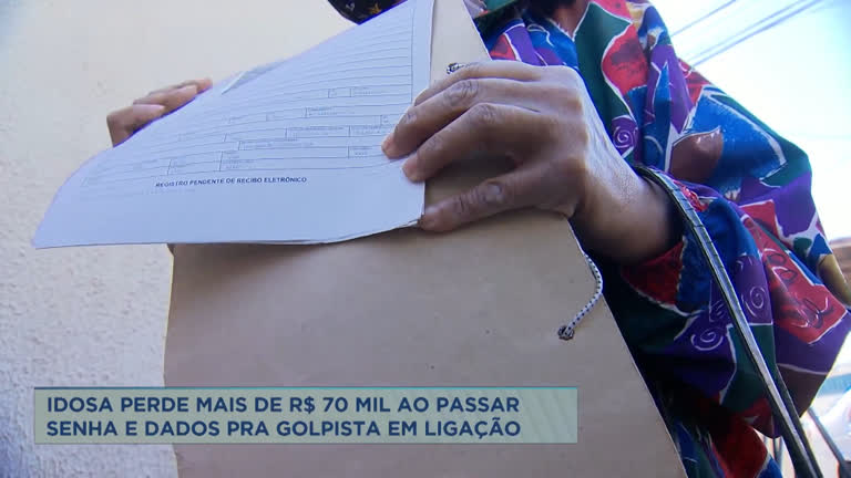 Vídeo: Idosa perde mais de R$ 70 mil após passar senha para golpista