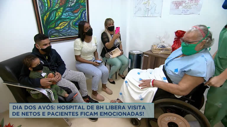 Vídeo: Hospital de BH libera visita no Dia dos Avós e emociona familiares