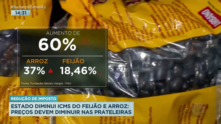 Vídeo: Governo do Rio reduz imposto sobre arroz e feijão