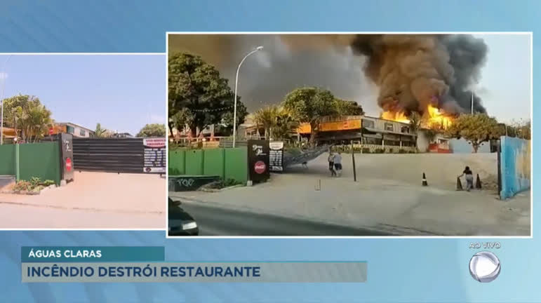 Vídeo: Restaurante pega fogo em Águas Claras
