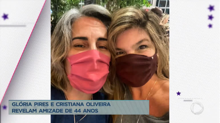 Vídeo: Glória Pires e Cristiana Oliveira revelam amizade de 44 anos