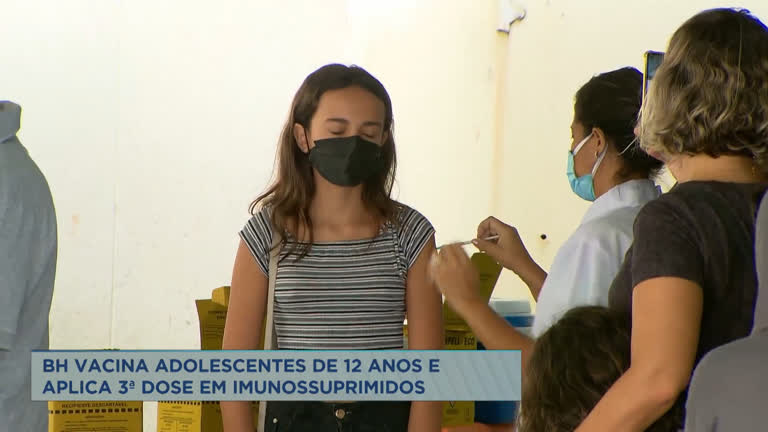 Vídeo: Veja como foi a vacinação dos adolescentes em Belo Horizonte