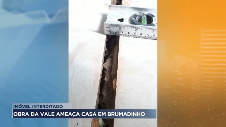 Vídeo: Obra da Vale causa rachaduras em imóvel em Brumadinho (MG)