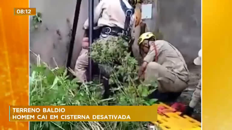 Vídeo: Corpo de bombeiros de Goiás resgata homem em cisterna de 10 metros de profundidade em Valparaíso de Goiás