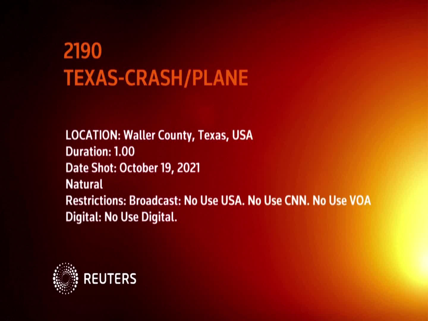 Vídeo: Avião cai no Texas, nos EUA, e todos os 21 ocupantes sobrevivem