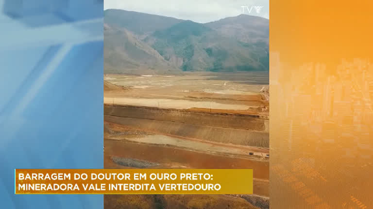 Vídeo: Vale interdita estrutura que evita acúmulo de água em barragem