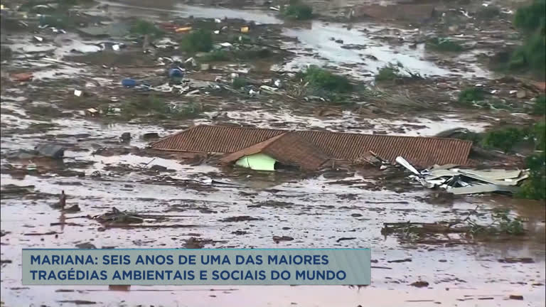 Vídeo: Rompimento da barragem de Fundão, em Mariana (MG), completa seis anos