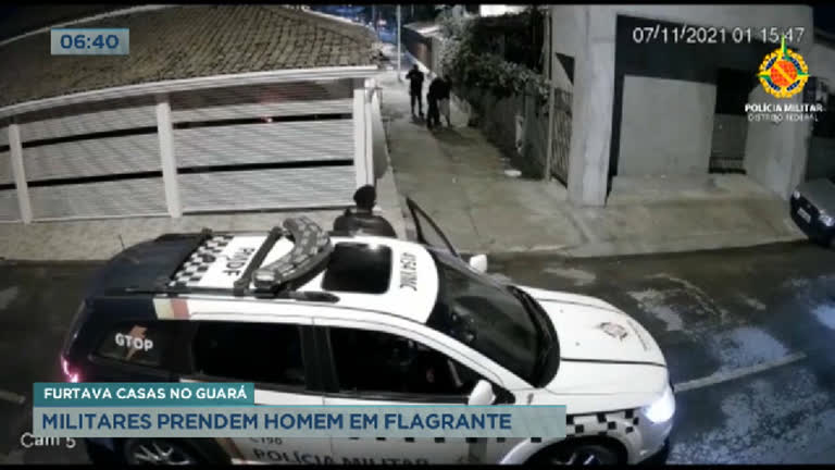 Vídeo: Polícia prende homem que furtava casa no Guará
