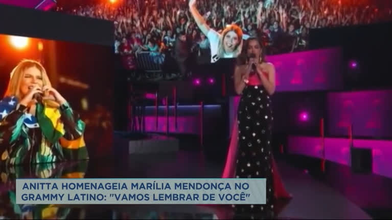 Vídeo: A Hora da Venenosa: Anitta homenageia Marília Mendonça no Grammy