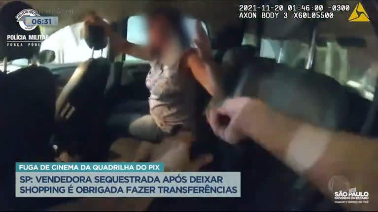 Vídeo: Bandidos sequestram vendedora e a obrigam a transferir dinheiro