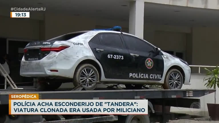 Vídeo: Polícia encontra viatura clonada em sítio do miliciano Tandera