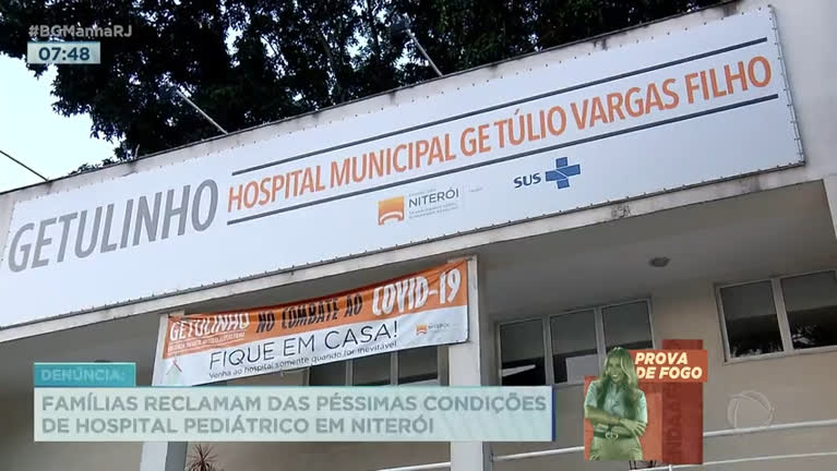Vídeo: Pacientes reclamam de estrutura e higiene em hospital pediátrico, em Niterói
