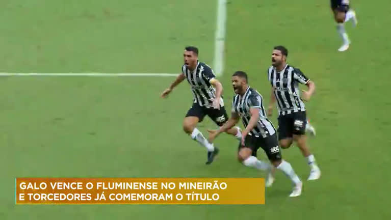 Vídeo: Atlético vence Fluminense e torcedores já comemoram título
