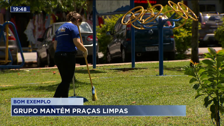 Vídeo: Ação voluntária realiza limpeza em praças de São José dos Campos