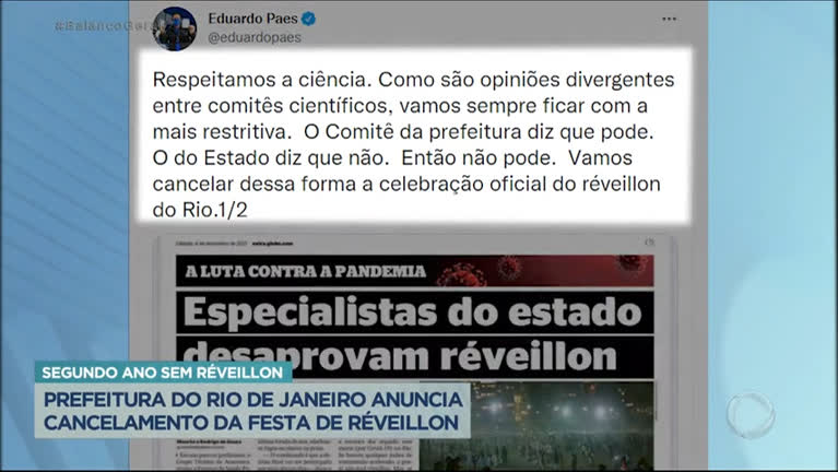 Vídeo: Prefeitura do Rio anuncia cancelamento da festa de Réveillon