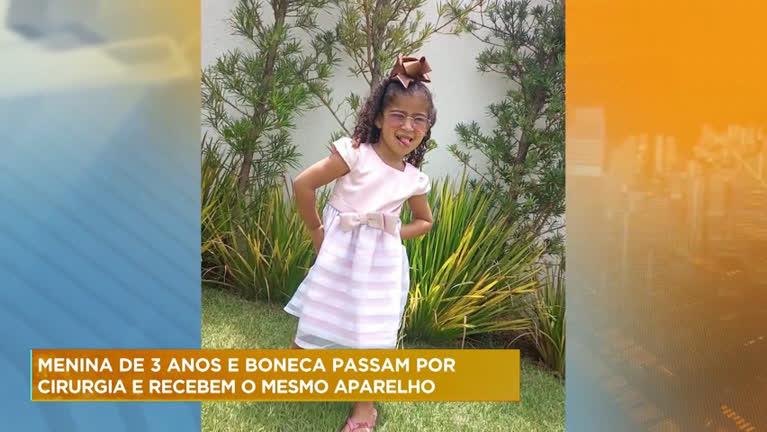 Vídeo: Menina de 3 anos passa por cirurgia e boneca recebe o mesmo aparelho