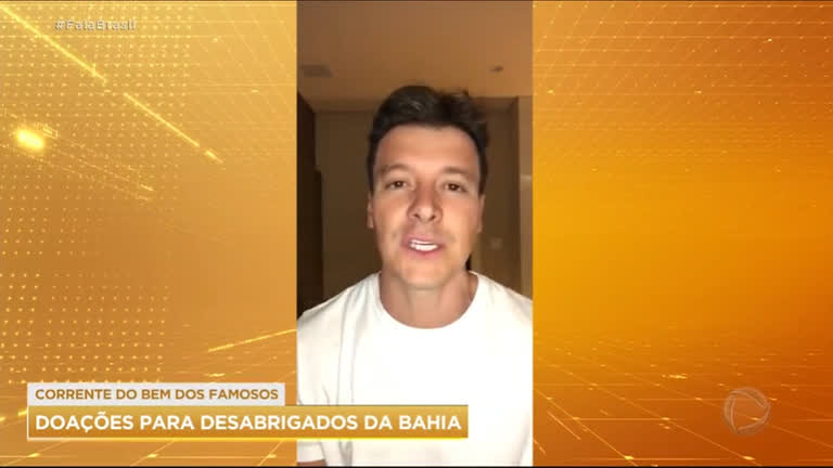 Vídeo: Famosos fazem doações para ajudar moradores da Bahia