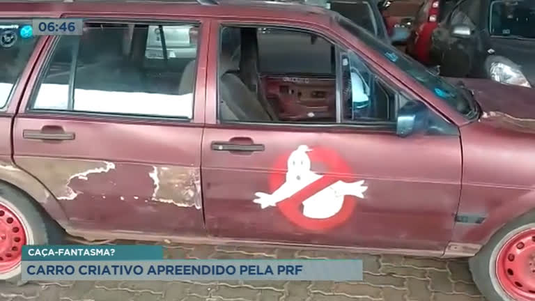 Vídeo: Carro personalizado de caça-fantasmas é apreendido pela PRF