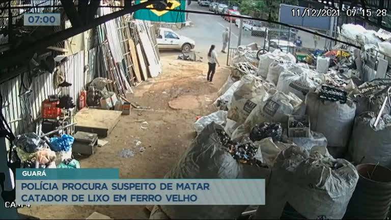 Vídeo: Polícia procura suspeito de matar catador de lixo em ferro velho