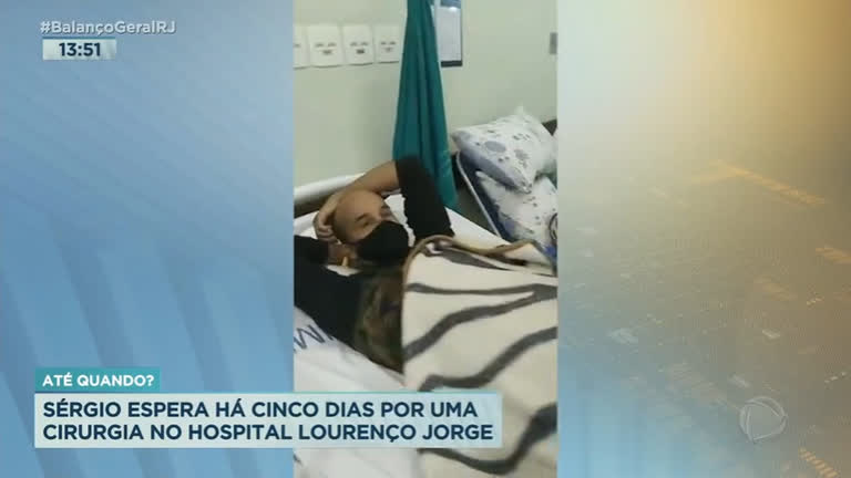 Vídeo: Homem está há cinco dias internado aguardando por cirurgia no Hospital Lourenço Jorge