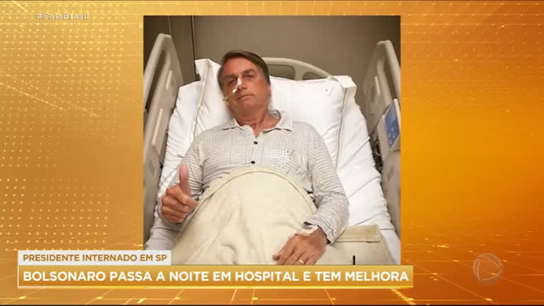 Vídeo: Bolsonaro apresenta melhora e permanece em tratamento clínico