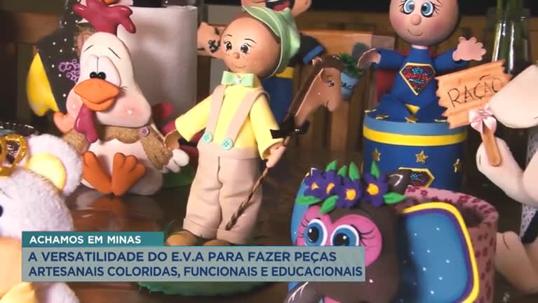 Vídeo: Achamos em Minas: Artesanato com folha emborrachada auxilia na educação