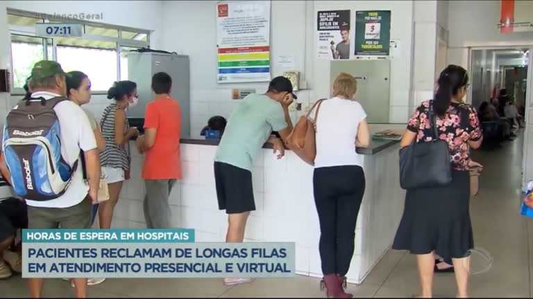 Vídeo: Pacientes reclamam de longas filas em atendimento médico presencial e virtual