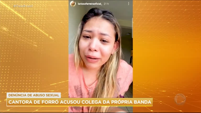 Vídeo: Cantora de forró acusa colega de banda de abuso sexual