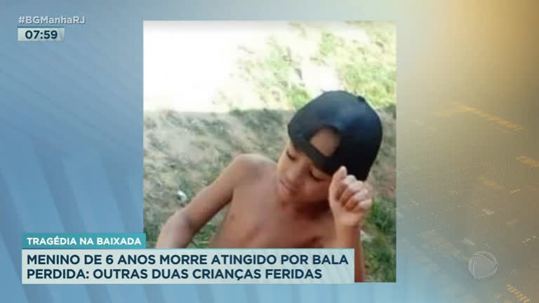 Vídeo: Menino de 6 anos morre após ser atingido por bala perdida na Baixada