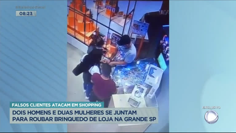 Vídeo: Ladrões se passam por clientes e roubam lojas de shoppings em SP