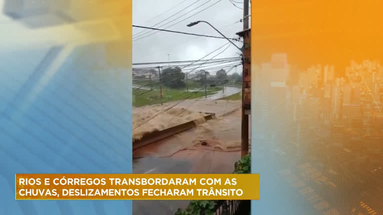 Vídeo: Rios e córregos transbordam em BH e região metropolitana