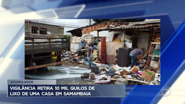 Vídeo: Vigilância retira 10 mil quilos de lixo de casa em Samambaia
