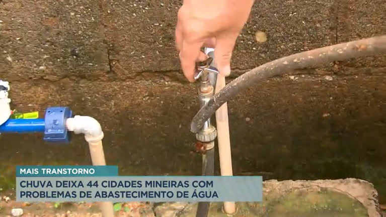 Vídeo: Após chuvas, 44 cidades mineiras estão sem abastecimento de água