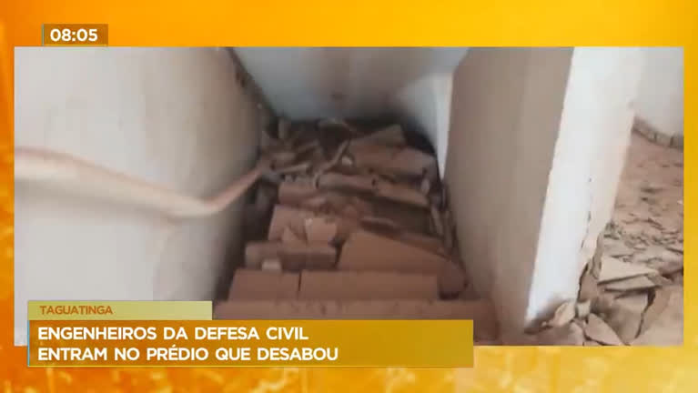 Vídeo: Engenheiros da Defesa Civil divulgam imagens de dentro do prédio que desabou no DF
