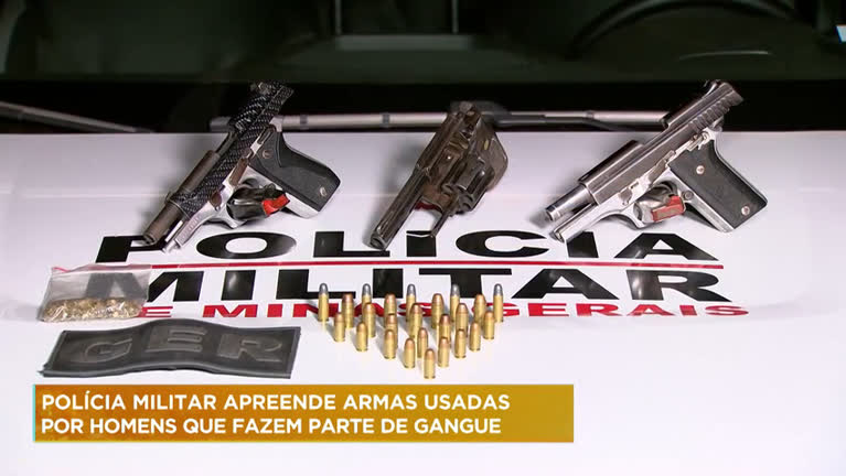 Vídeo: Polícia apreende armas usadas por suspeitos em Contagem, na Grande BH