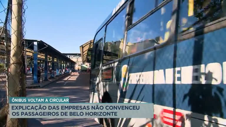 Vídeo: Ônibus de BH voltam a circular após paralisação