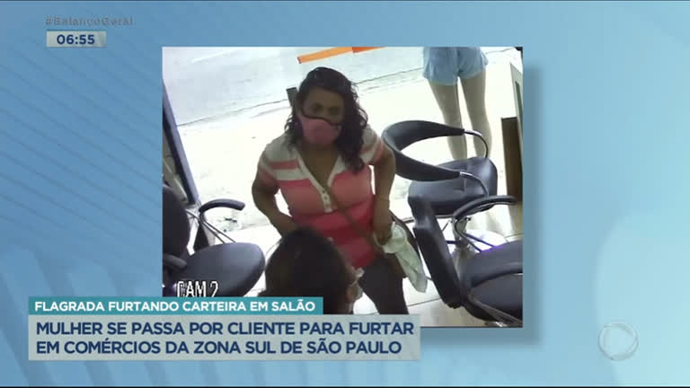 Vídeo: Mulher se passa por cliente para cometer furtos em São Paulo