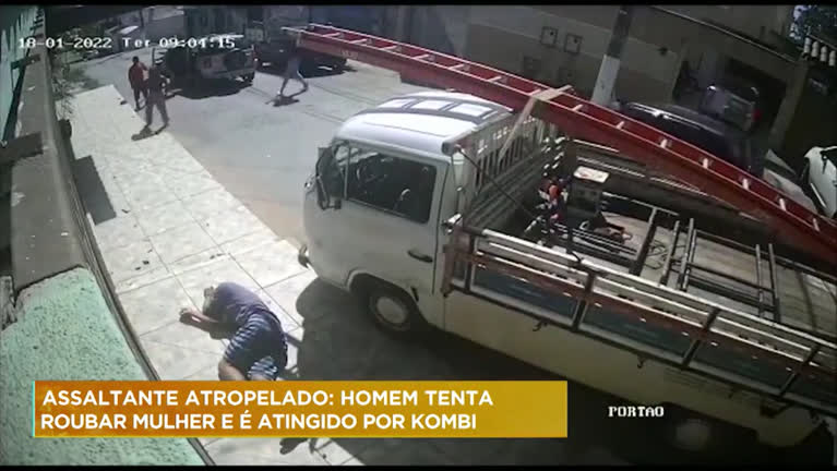 Vídeo: Após tentativa de assalto, suspeito é atropelado em Ribeirão das Neves